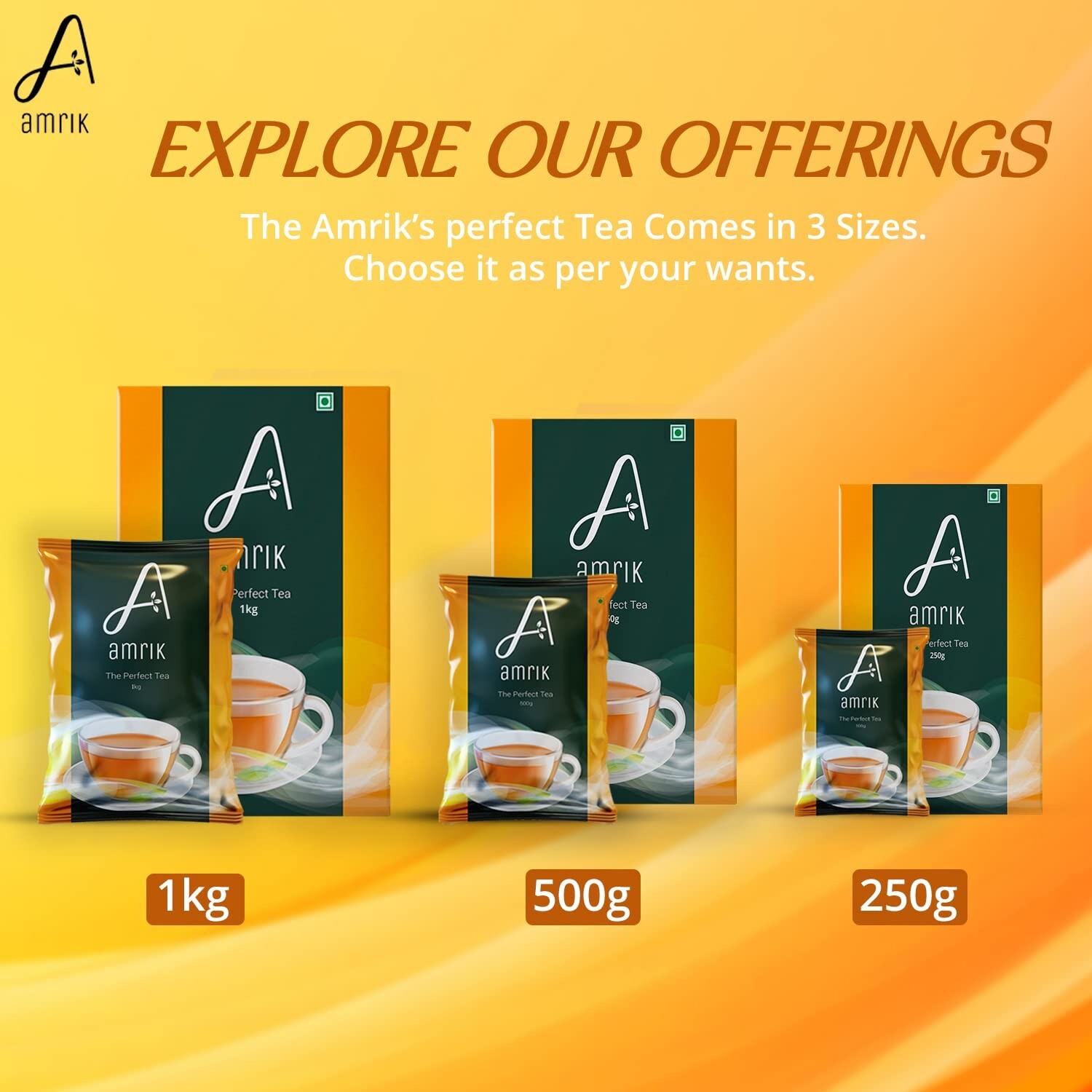 Amrik Premium tea with Aromatic long leaves | Rich & Strong Chai | 250gram