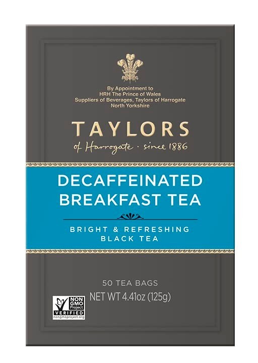 Decaffeinated Breakfast Black Tea – Pillow Bags 50 Count (Pack of 6) 300 Total