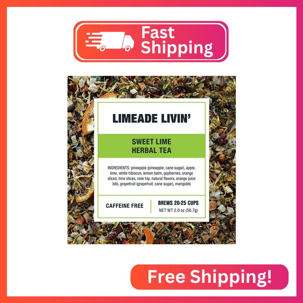 Tiesta Tea – Limeade Livin, Loose Leaf, Sweet Lime Herbal Tea, Non-Caffeinated F
