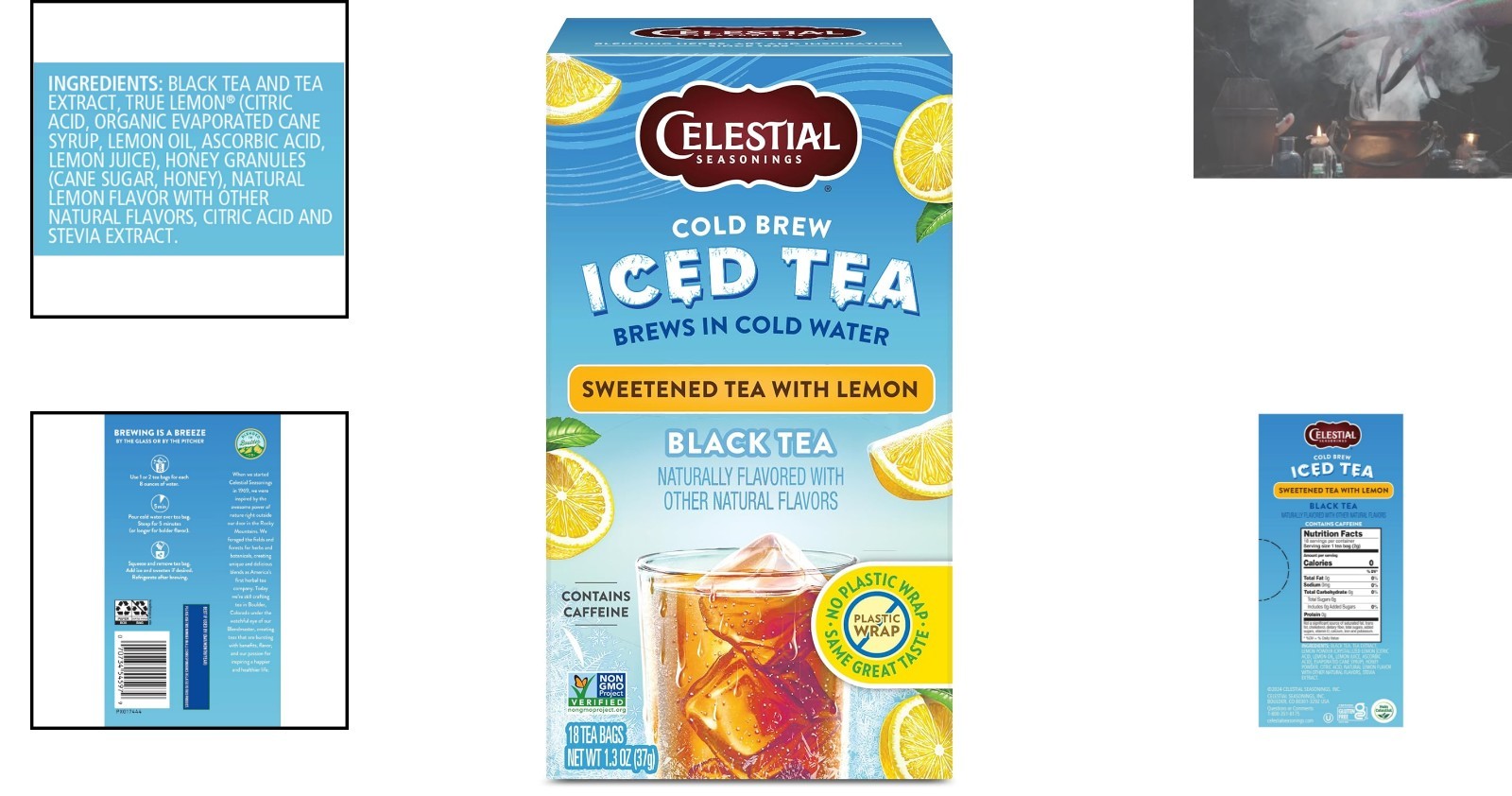 Cold Brew Sweetened Lemon Tea – 18 Bags of Refreshing Black Iced Tea