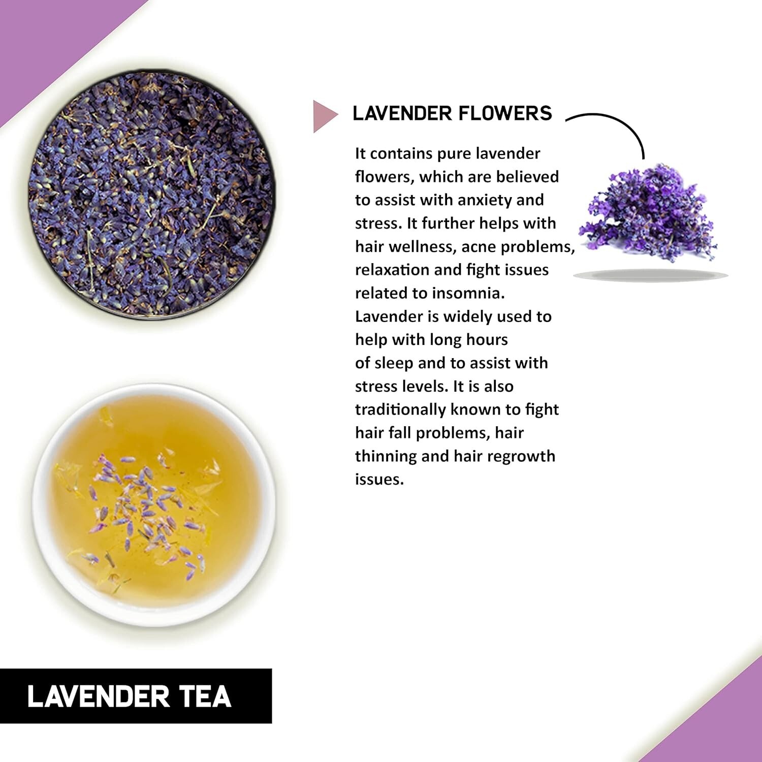 TEACURRY Plant Based Lavander Tea (30 Tea Bags) for Daily Wellness