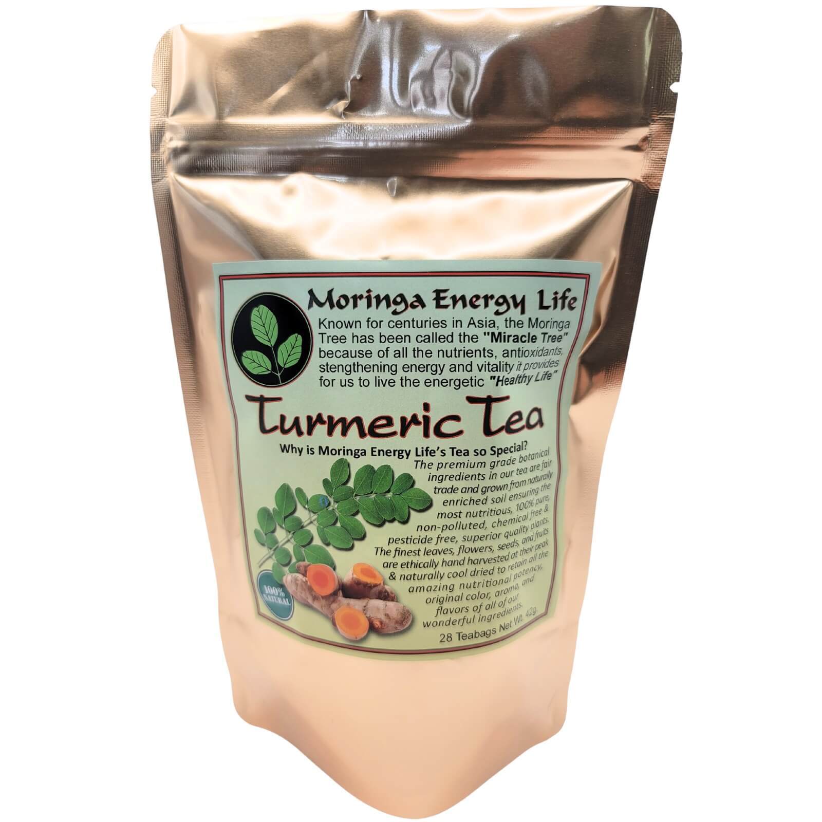 Moringa Turmeric Tea Bags, 28 Herbal Teas