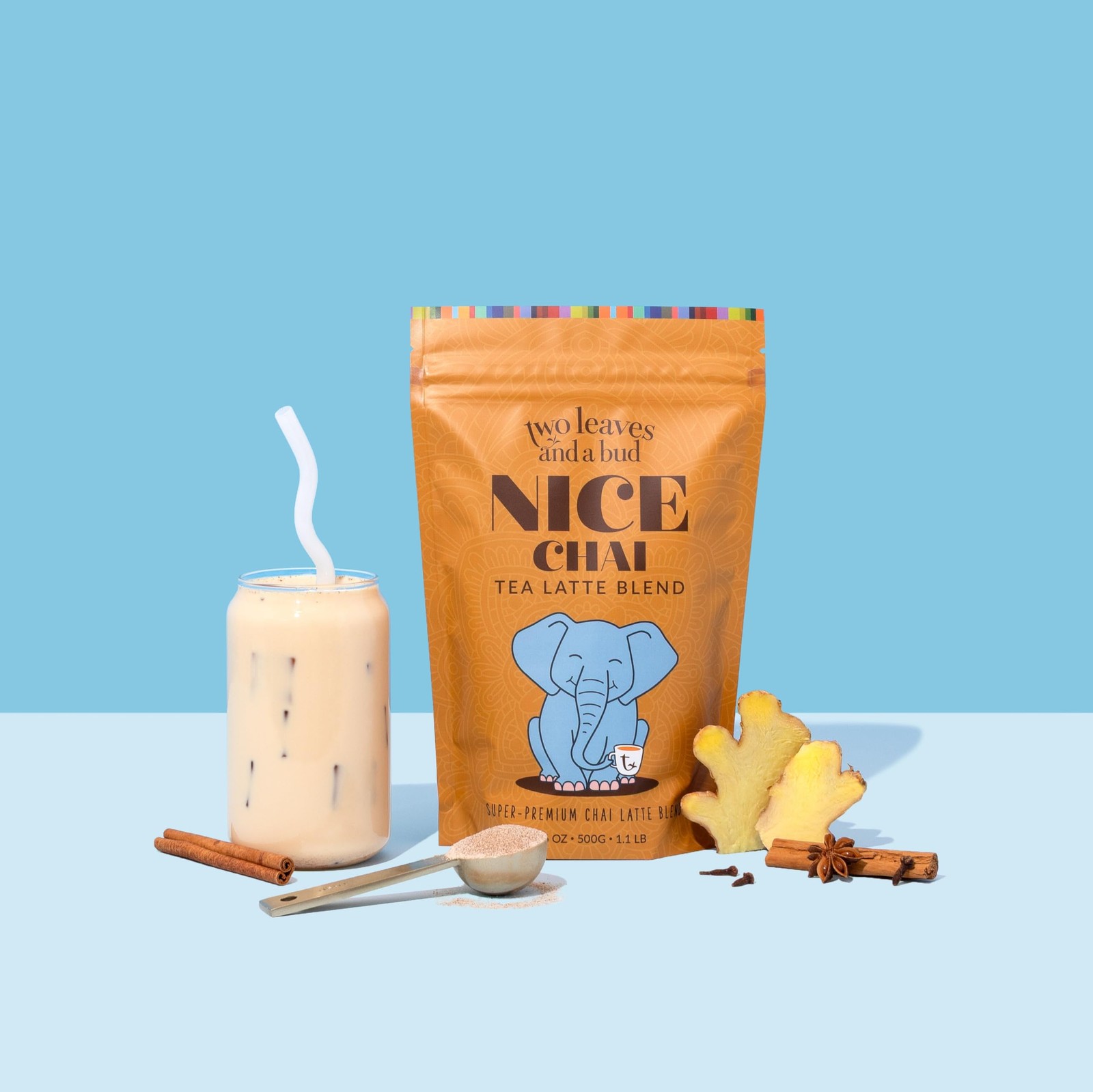 Two Leaves and a Bud Chai Tea Latte Mix, Powdered Serve 1.1 Lb