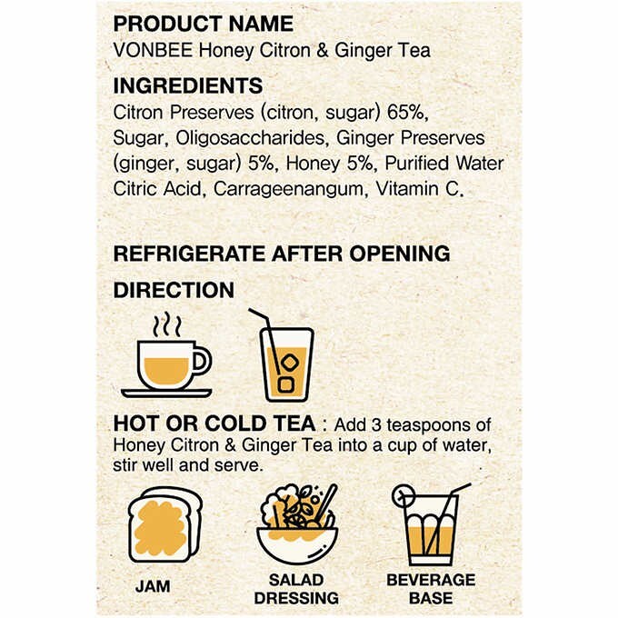 Vonbee Honey Citron & Ginger Tea 4.4 lb, 2-pack *FREE SHIPPING*