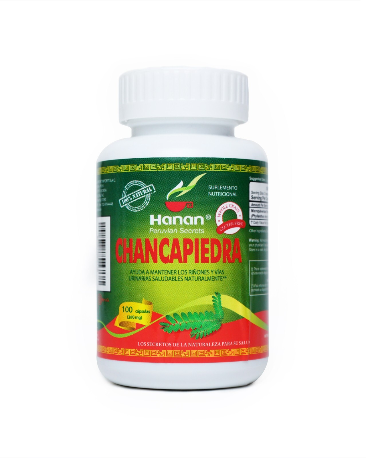 Hanan Chancapiedra Stonebreaker | 100% Natural | 100 Capsules | Aids in Promotin