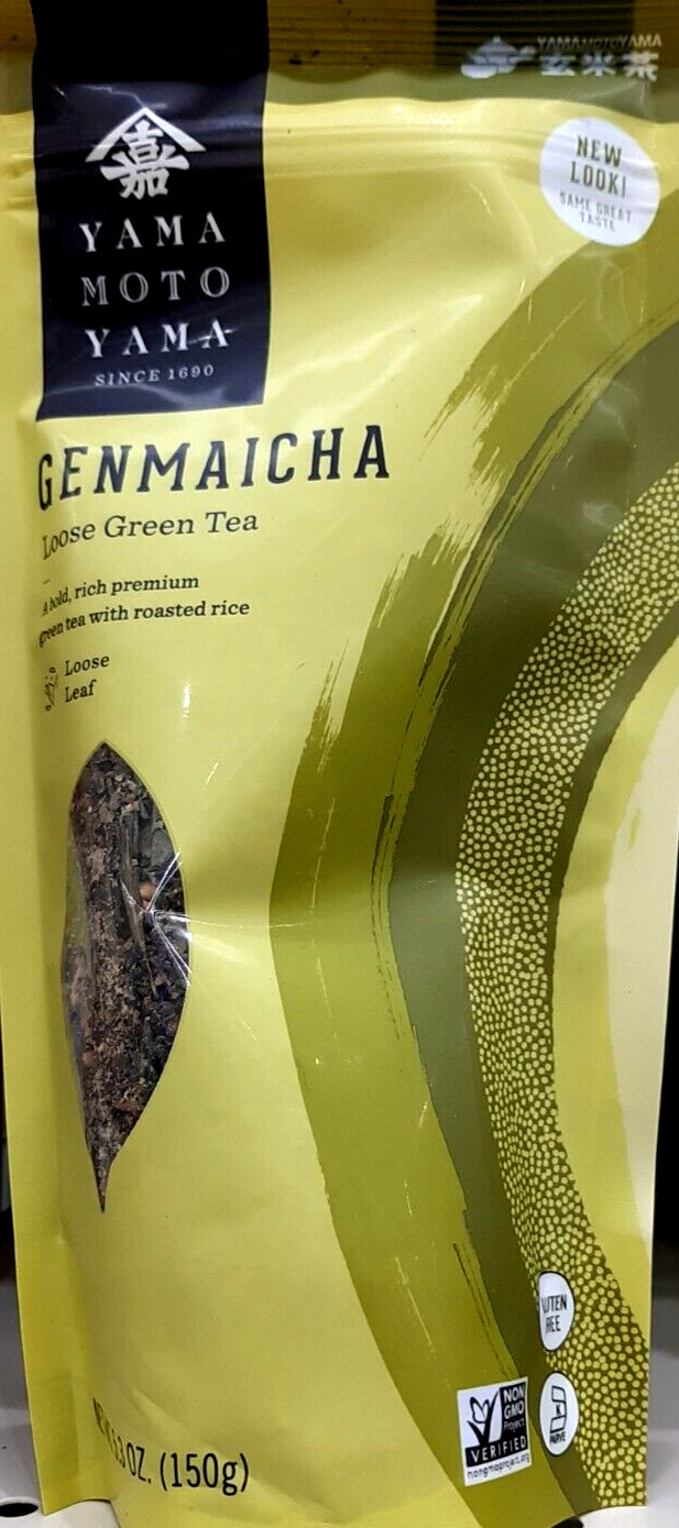 YamaMoto Yama 100g/ 3.5oz Japanese Genmaicha Roasted Rice LOOSE Green Tea
