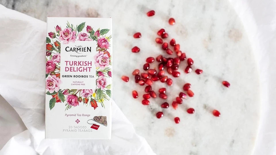 Carmién Tea Pyramid range: Turkish Delight Rooibos Tea 20’s (50g)
