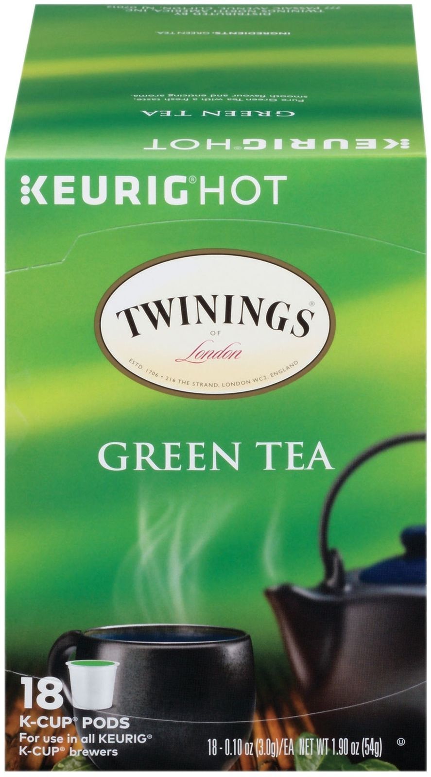 Twinings of London Green Tea 18 to 144 Count Keurig K cups Pick Any Quantity