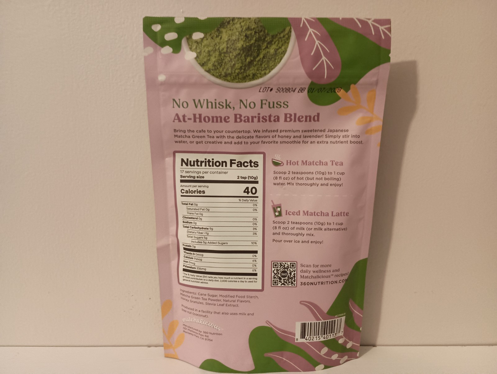 Matchalicious™ Premium Instant Japanese Lavender Matcha Powder 6 oz
