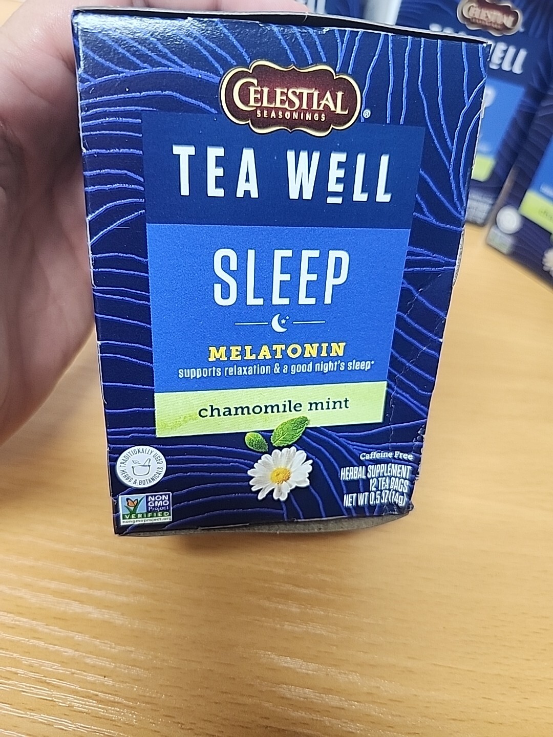 (6) Sleep, Melatonin, Chamomile Mint, Caffeine Free, 12 Tea Bags, 0.04 oz 1.2 g