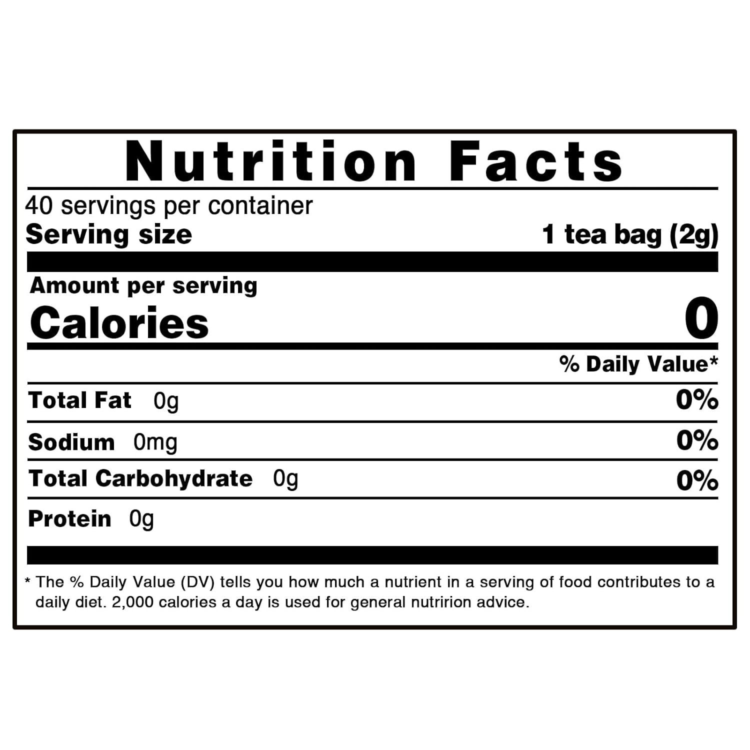 Chaga Super Tea – 40 Count Natural Tea Bags – Rich in Antioxidants & Nutrients