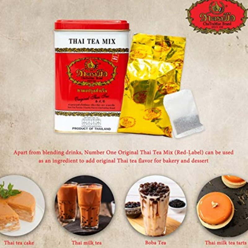 6 x 50 teabags (200g.) Authentic Original Thai Tea Mix “Cha Tra Mue” Halal DHL