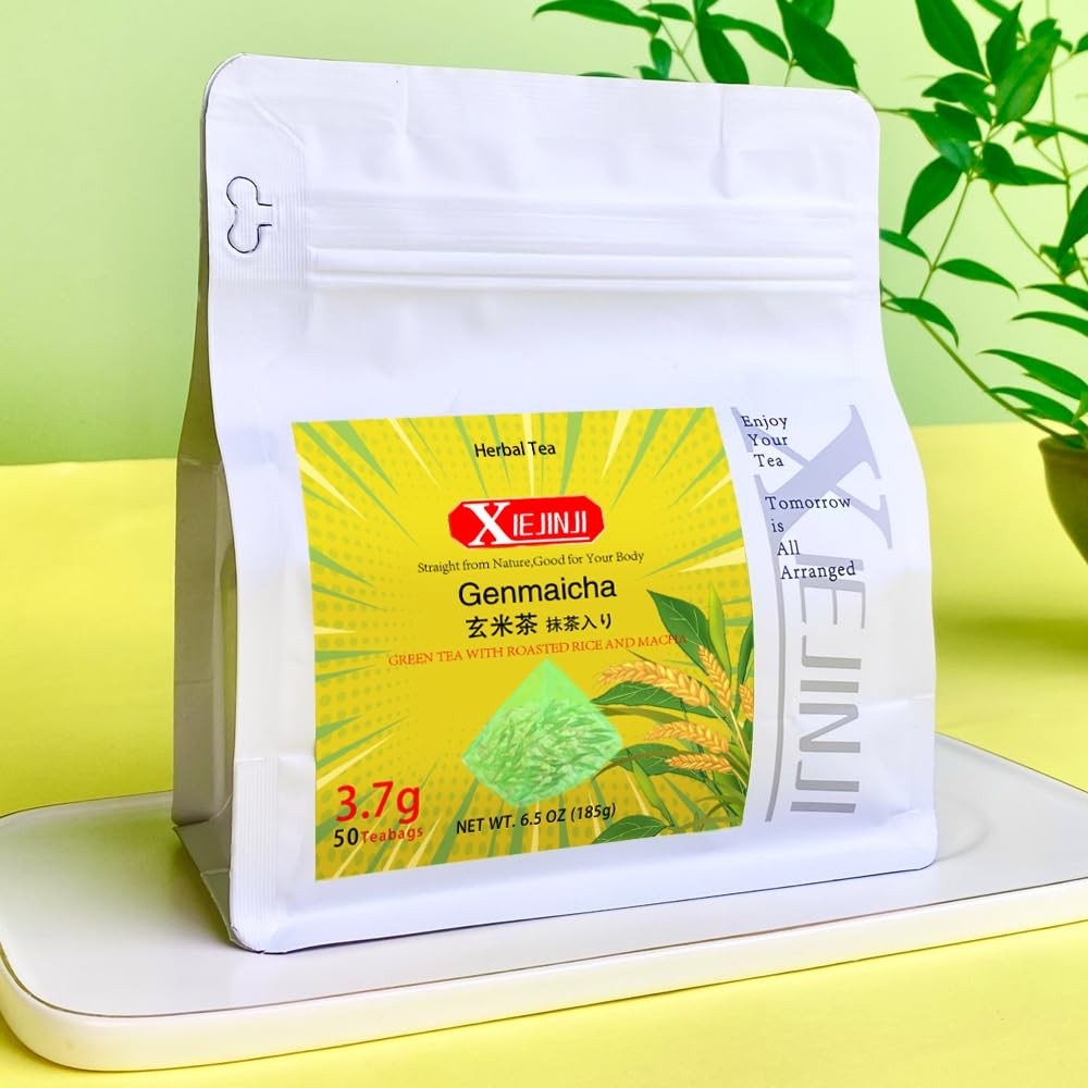 Genmaicha, Green Tea with Matcha – 3.7g x 50 Count, Japanese-style Roasted Br…