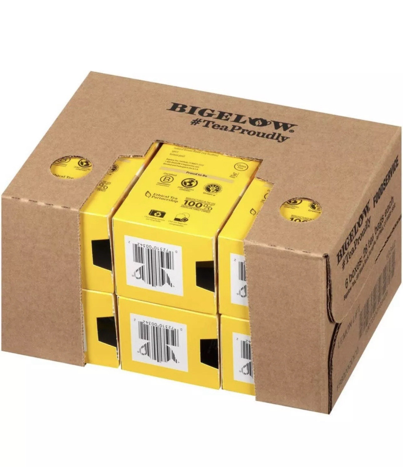 Bigelow Lemon Lift Black Tea, 28 standard tea bags/Box, 6 packs