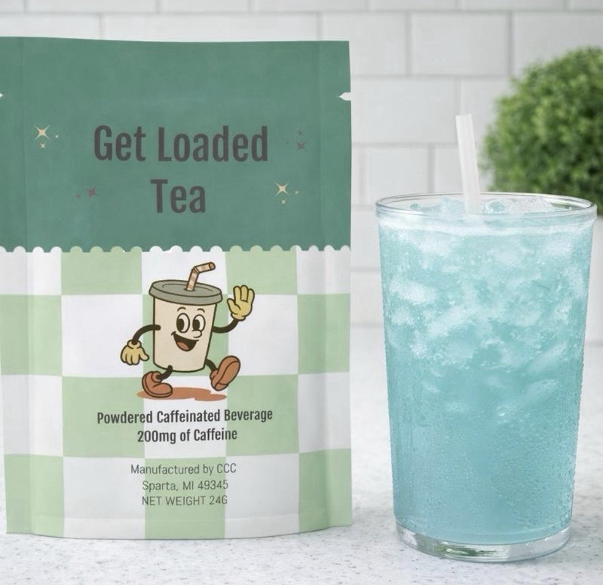CCC Get Loaded Tea Powder Loaded Tea Mix Dragonfly Raspberry-Blue Raspberry 24g