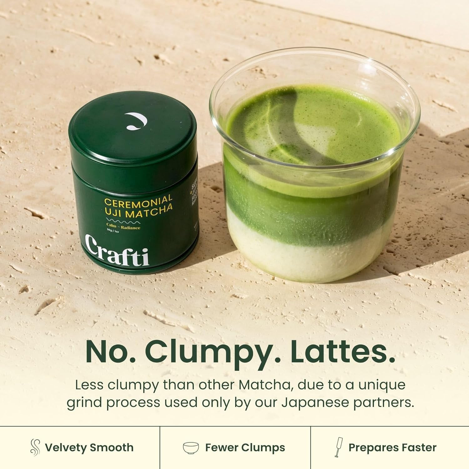 Crafti Ceremonial Grade Matcha Powder (Organic) – Unsweetened Authentic Japanese