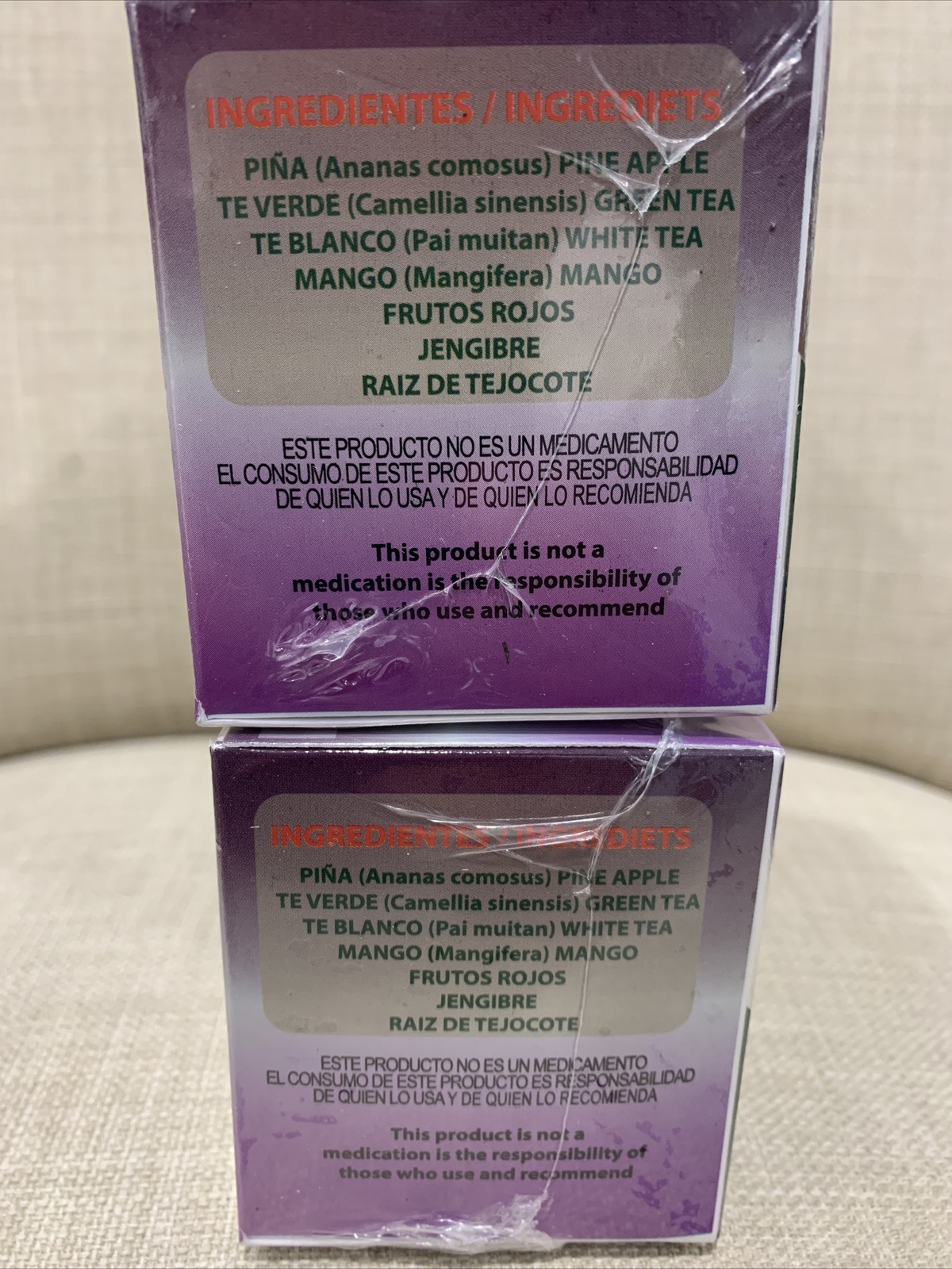 Te es De B Jengibre 50 Tea Bags Te Blanco Te Verde Piña Mango