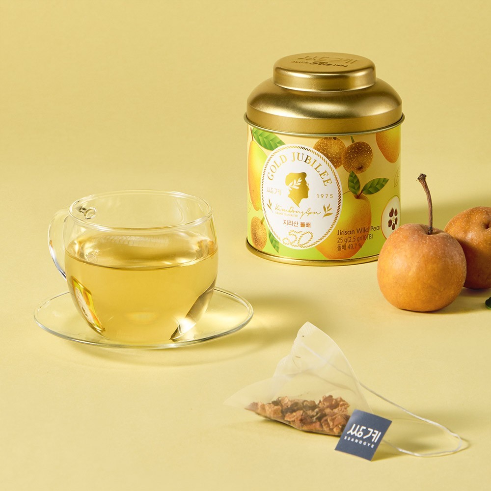Ssanggye Jirisan Wild Pear Quince Tea 10 Pyramid Bags | Korean Tea
