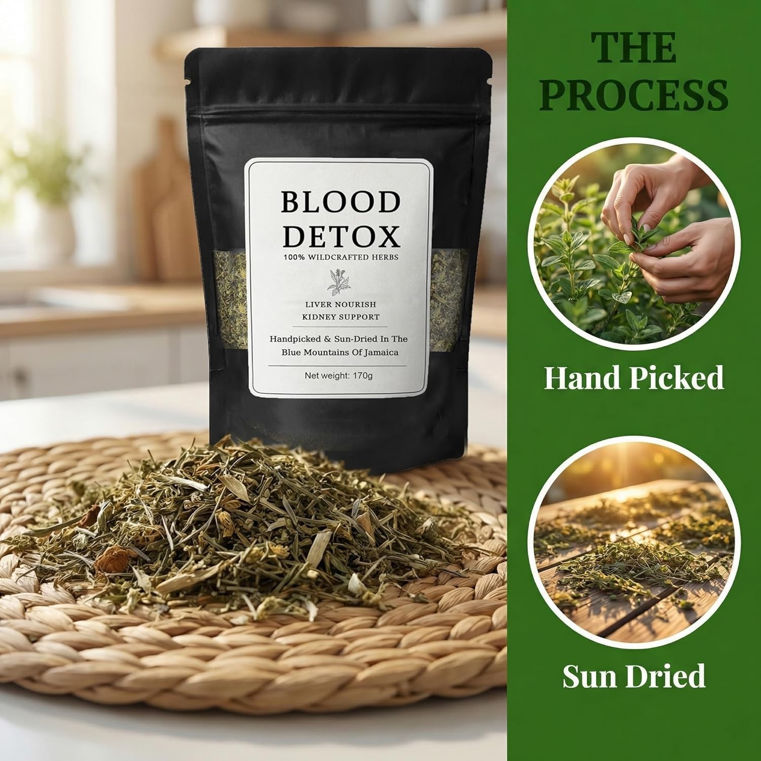 Healing Garden Blood Detox Jamaican Tea, Herbal PlantBased Botanical Tea with…
