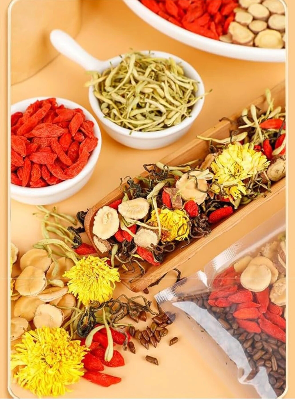 Health Tea Bulk Packaged Slimming Tea Bags Dandelion and Wolfberry Blended