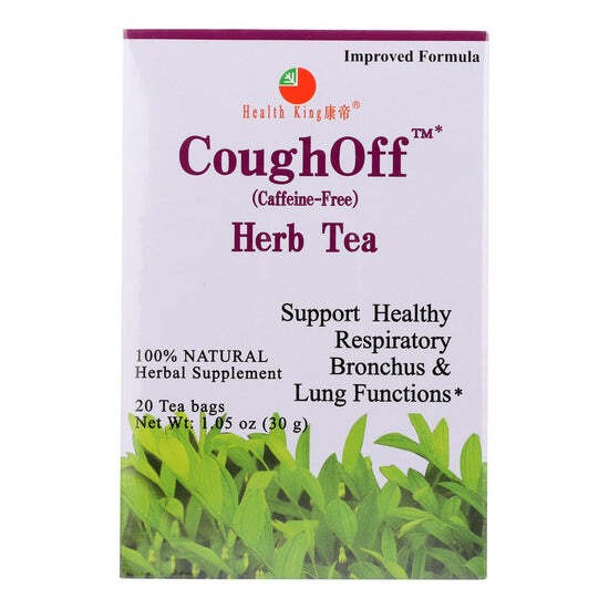 Health King Cough Off Herb Tea 100% Natural Herbal Supplement 20 Tea Bags