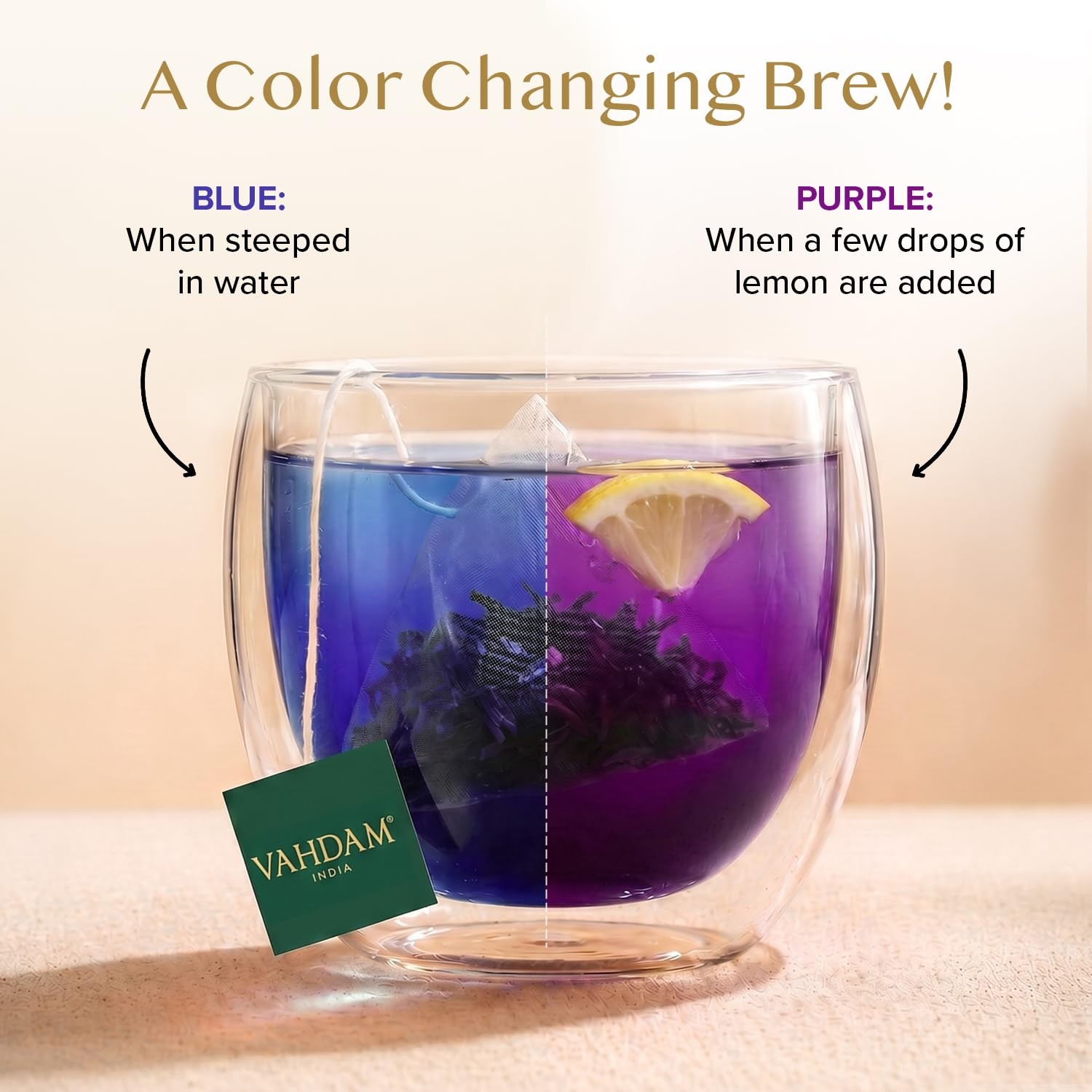 Butterfly Pea Flower Tea Bags 40 Pyramid Teabags Vegan, NonGMO | Delicate &…
