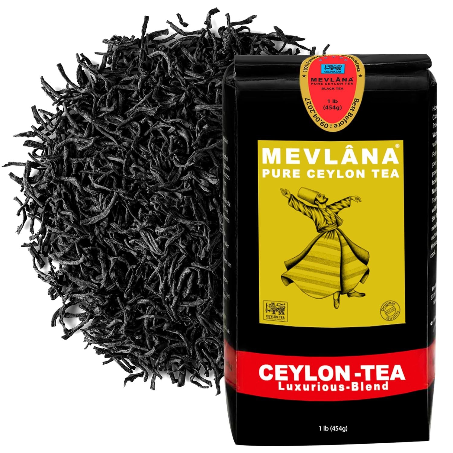 Pure Ceylon Loose Leaf Black Tea 1lb OP1 | Hand-Picked Sri Lankan Blend