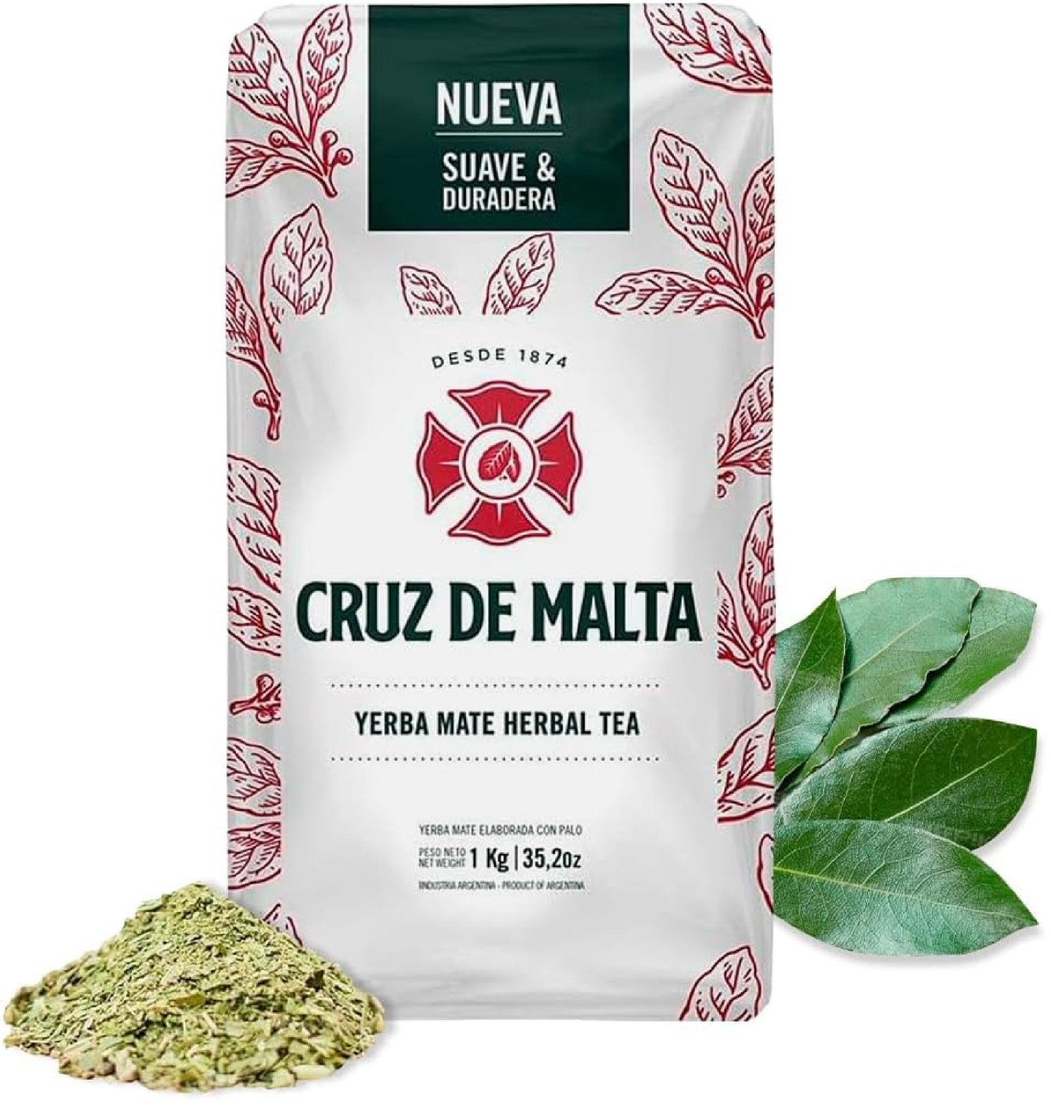 Cruz de Malta Yerba Mate Tea – 1kg (2.2 lbs) Loose Leaf – Traditional Argentine