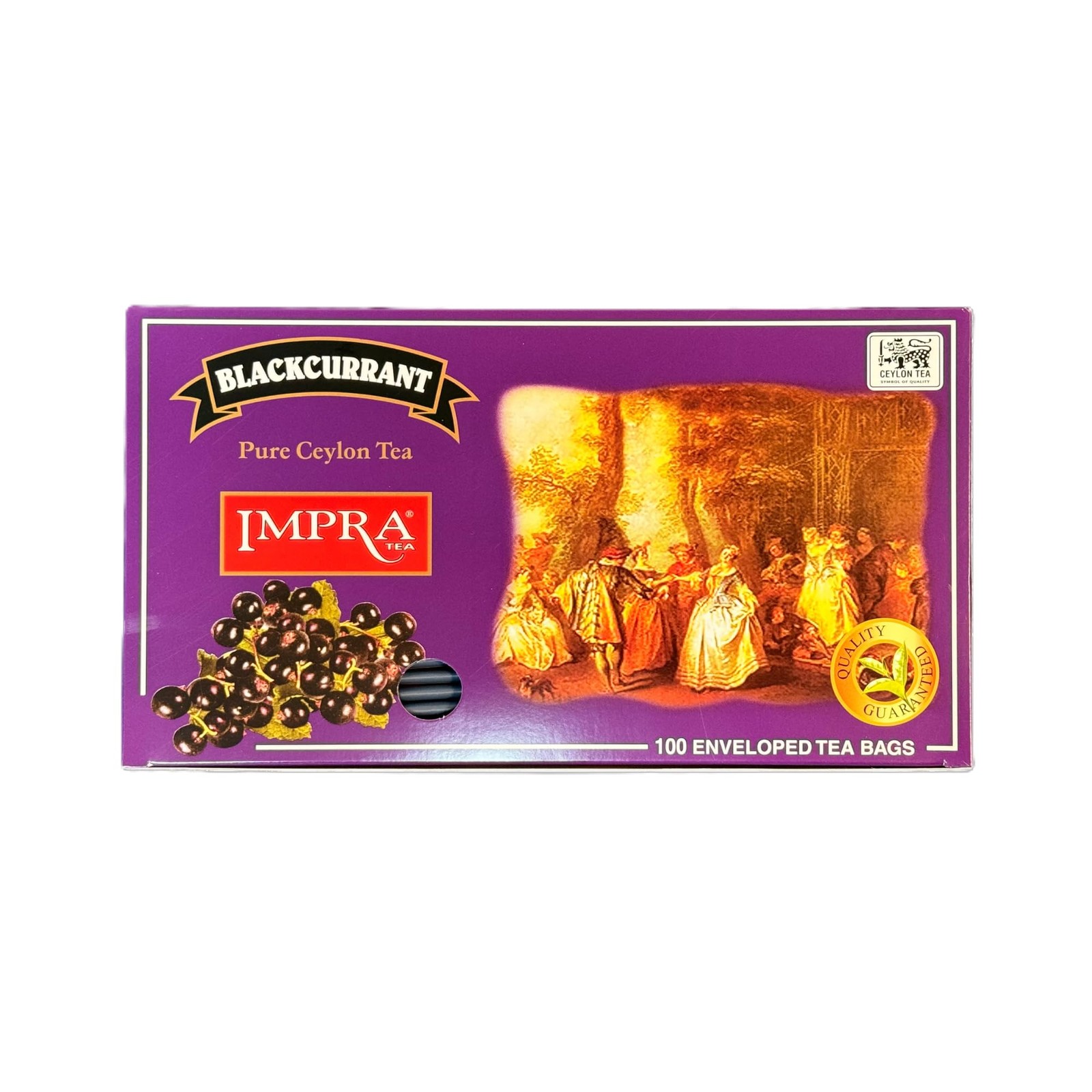 Impra Blackcurrant Flavored Ceylon Black Tea – 100 Individually 1 Pack