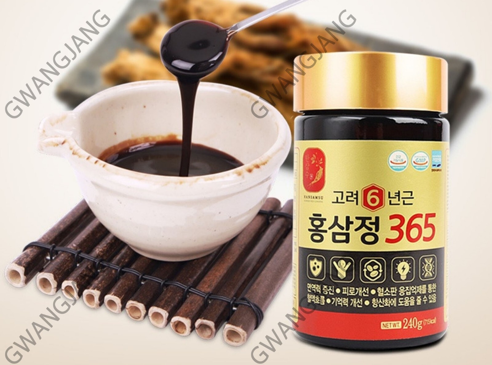 Korean 6 Years Red Ginseng Extract 365 Kpop Kfood 240g x 4pcs Red Ginseng Tea