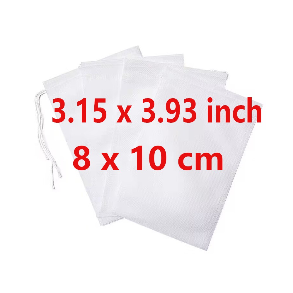 Empty Teabags Loose Teas Herb Disposable Drawstring Flip Tea Bags Filters 100Pcs