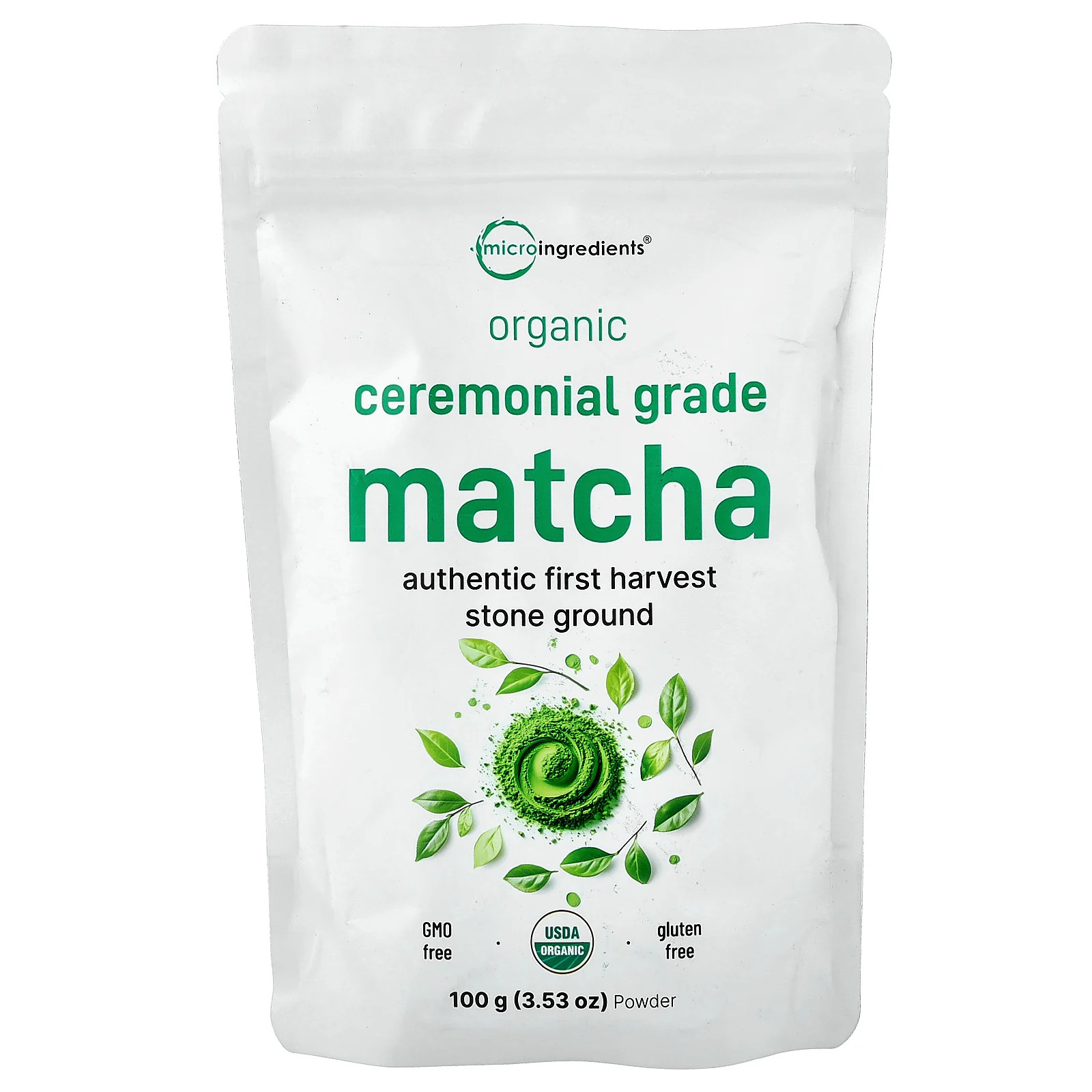 Organic Ceremonial Grade Matcha Powder, 3.53 oz (100 g)