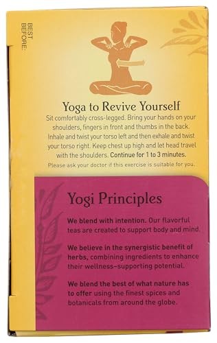 Yogi Spiced Blackberry Tea Bags Focus Blend 16 Count Hibiscus Cinnamon Clove