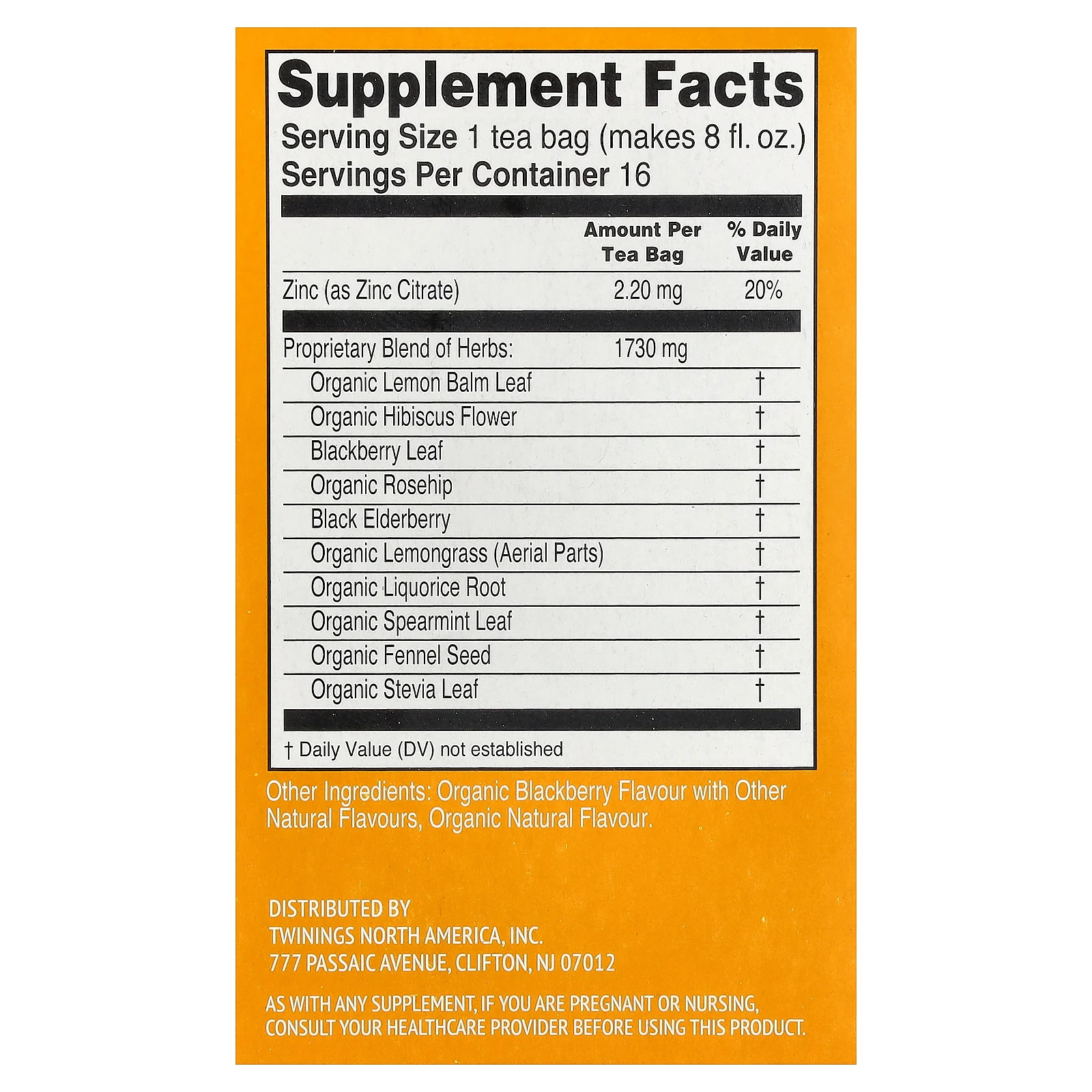 Superblends, Immune Support+, Hibiscus & Elderberry Herbal Tea, Blackberry,
