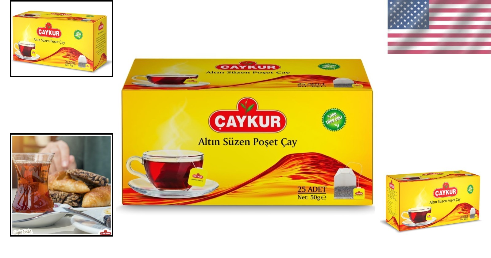 Authentic Altın Suzen Turkish Black Tea Bags – 50 Sachets for Effortless Brewing
