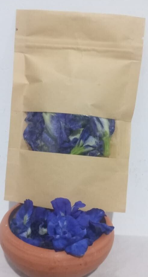 50+pure natural sun dried butterfly pea flower clitoria ternatee [10 seeds free]