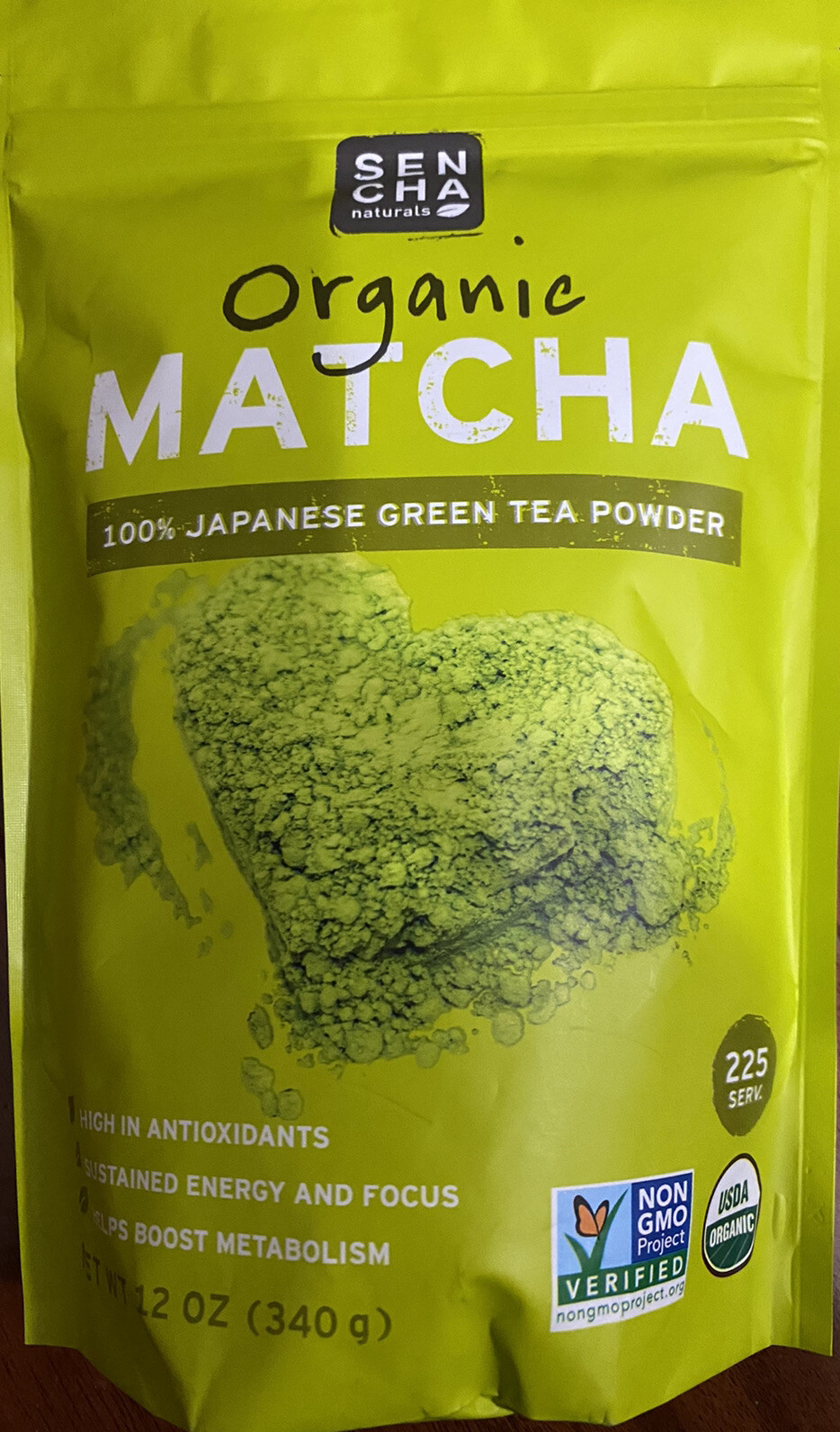 Sencha Naturals Organic Matcha Japanese Green Tea Powder 12 oz Pk