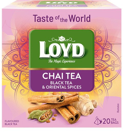 10 LOYD CHAI TEA Black Tea with Oriental Spices Boxes Pyramid Teabags 36g 1.27oz