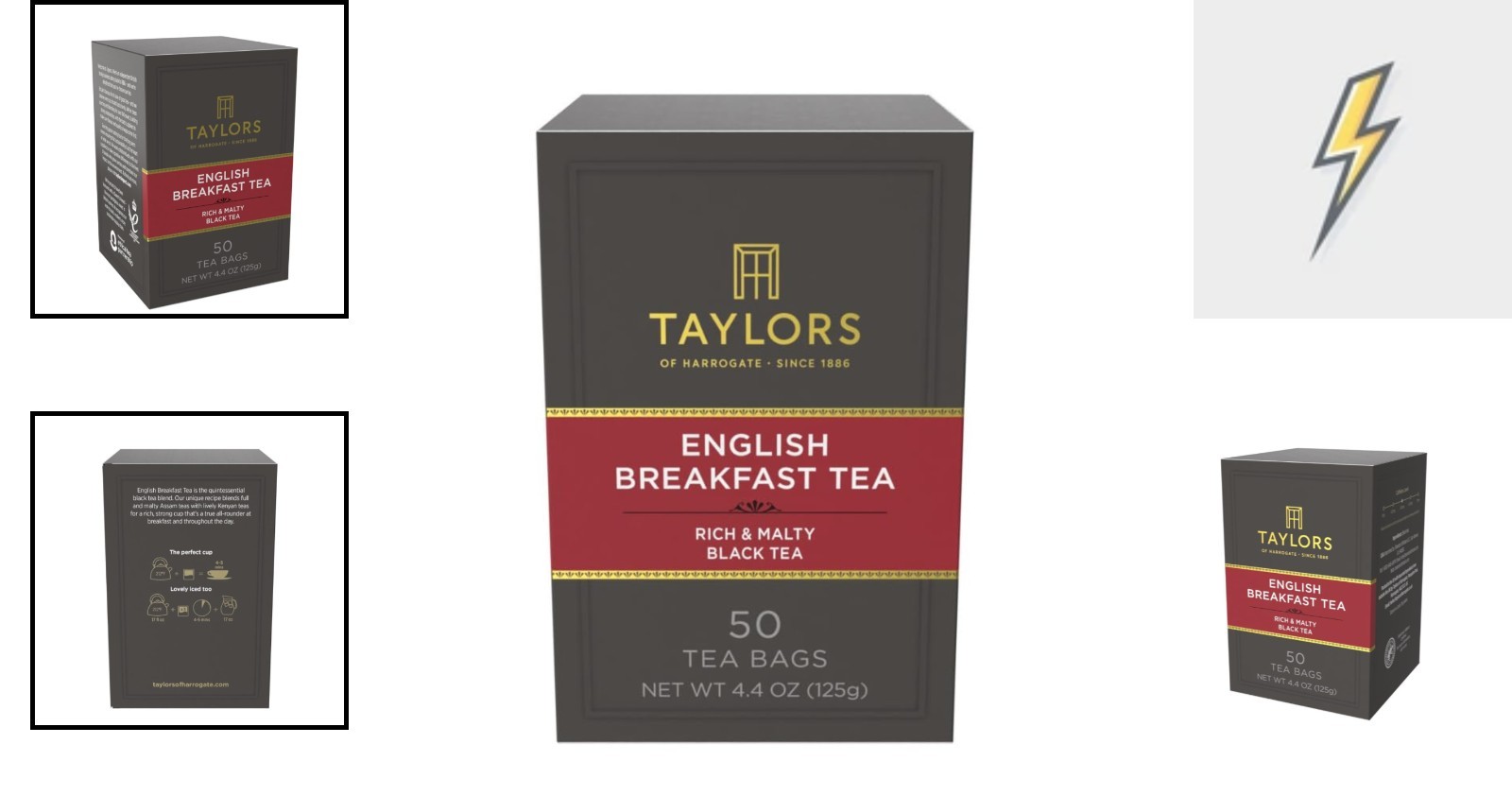 Classic English Breakfast Tea Bags – 50 Count, Rich, Caffeinated, Allergen-Free