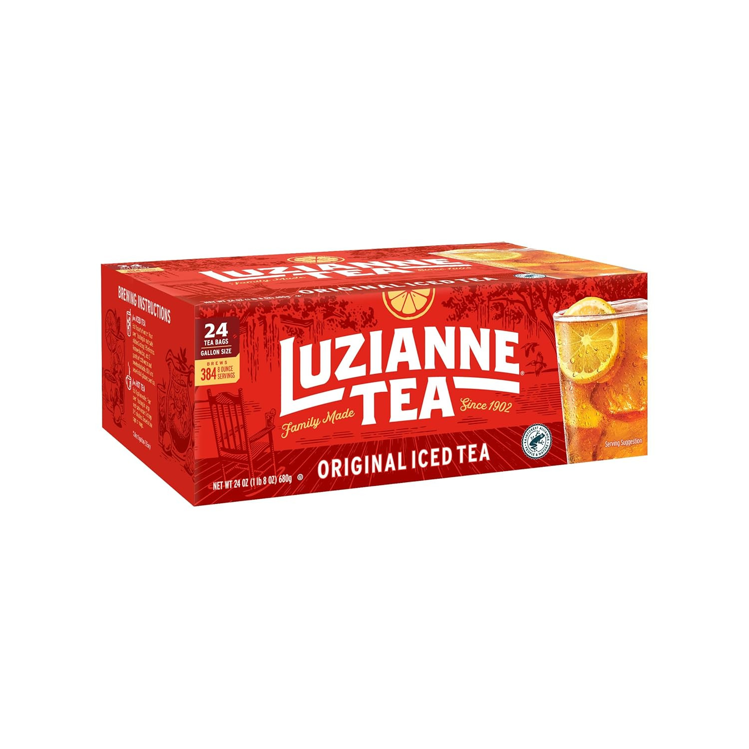 Unsweetened Iced Tea Bags, Gallon Size, 24Ct Box (Pack of 1)