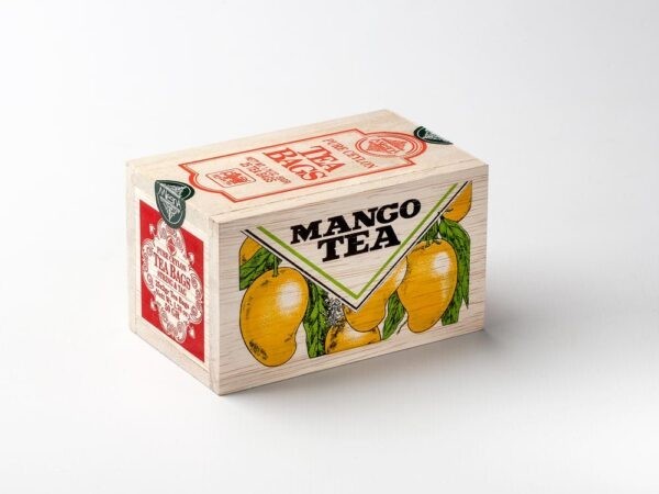 MLESNA CEYLON TEA PURE ORGANIC NATURAL MANGO FLAVORED SOFT-WOODEN BOX 100g