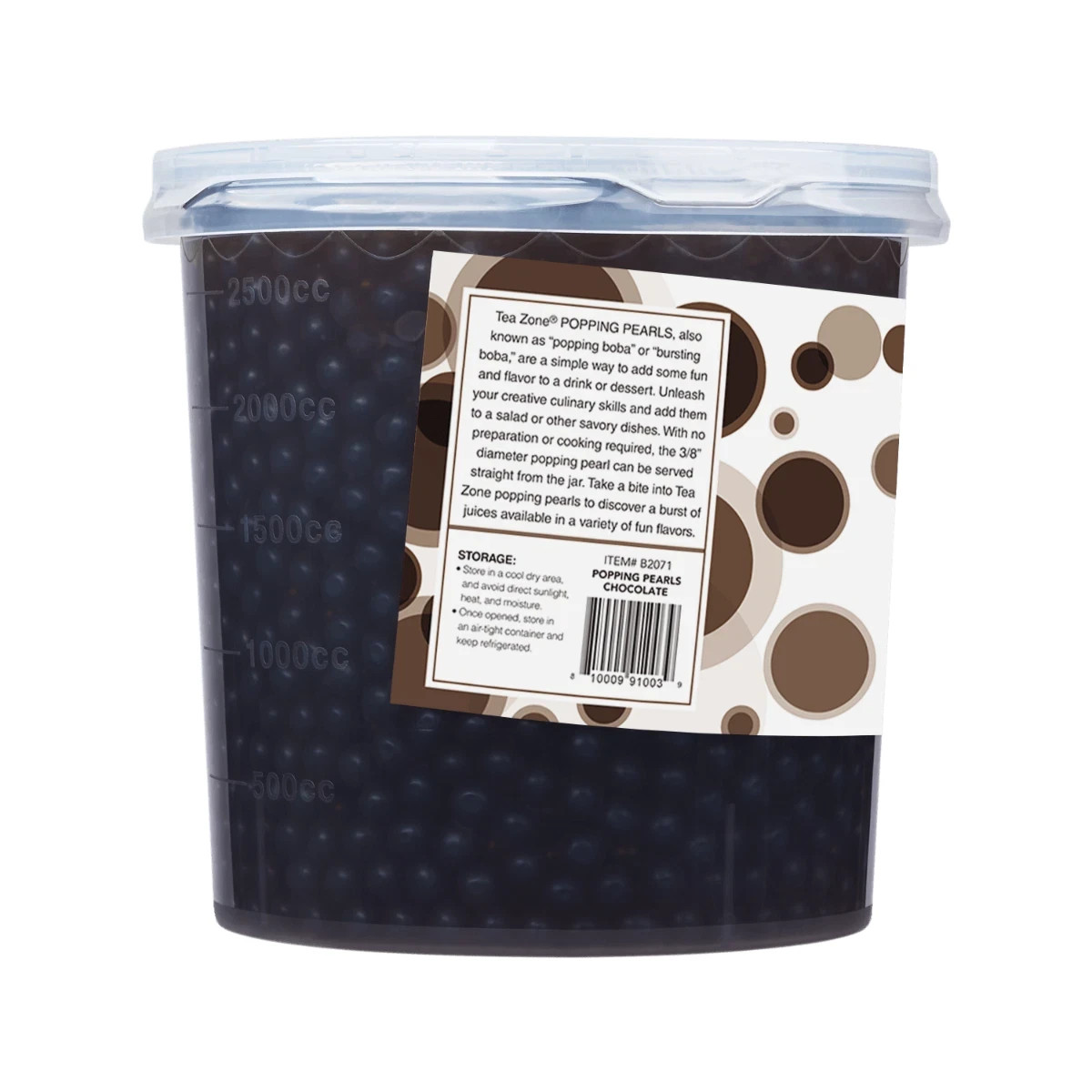 Tea Zone Chocolate POPPING PEARLS™ (B2071, 7 lbs) for Boba Tea