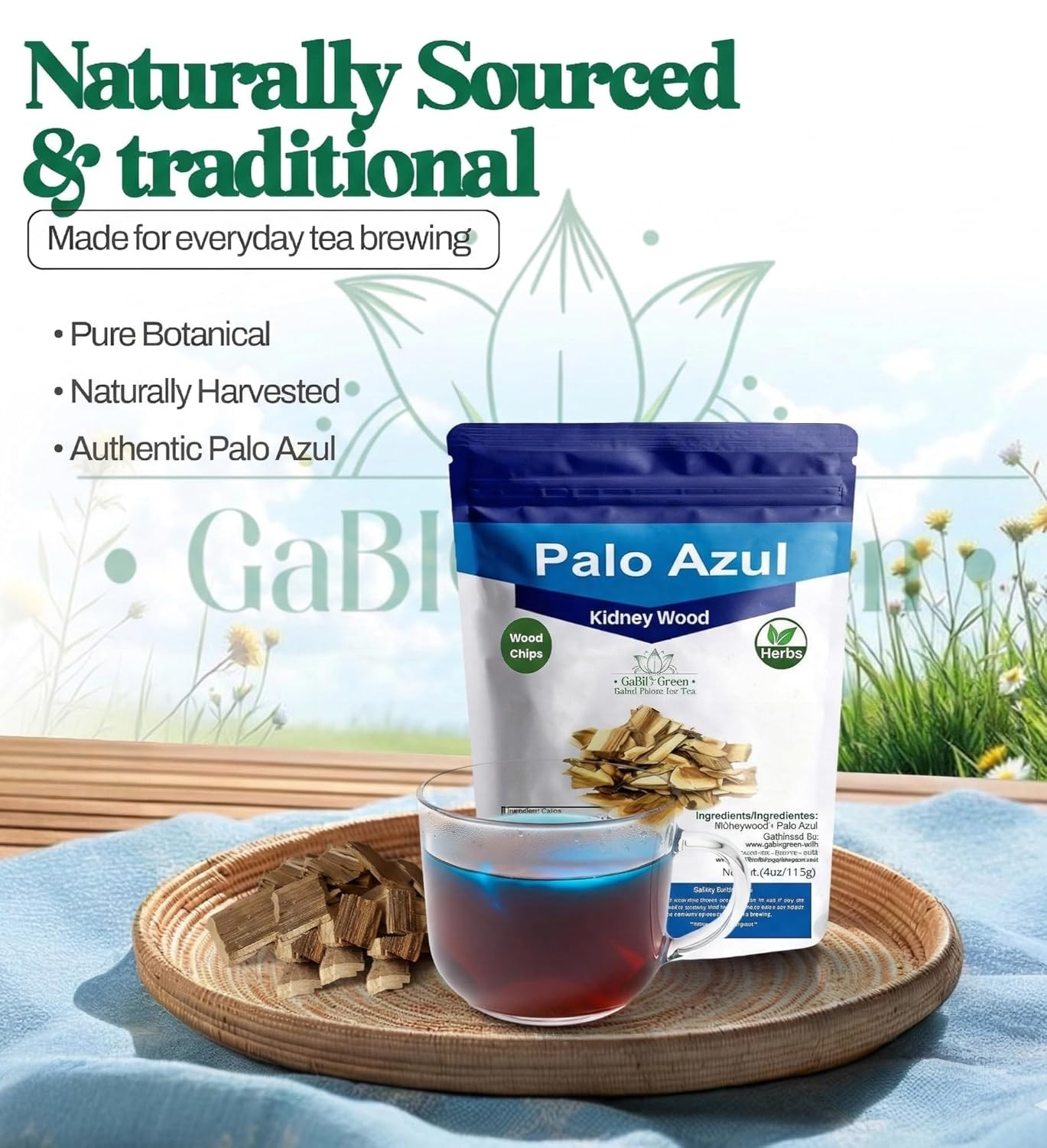 Kidney Wood 4 Oz, Resealable Bag , Blue Stick Tea , Palo Azul Tea Bark , Palo Az