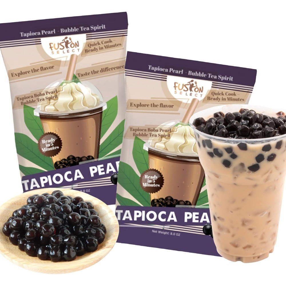 Brown sugar flavored instant tapioca pearls, ready to make in 5 minutes(2 packs)