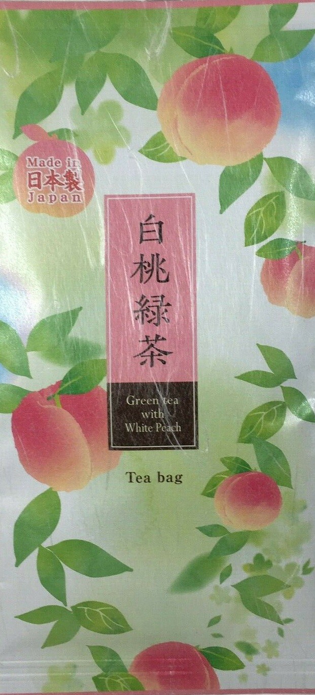 SET of 3 Pack Japanese TA-FU Green Tea Bags (White Peach, Lychee & Yuzu Citron)