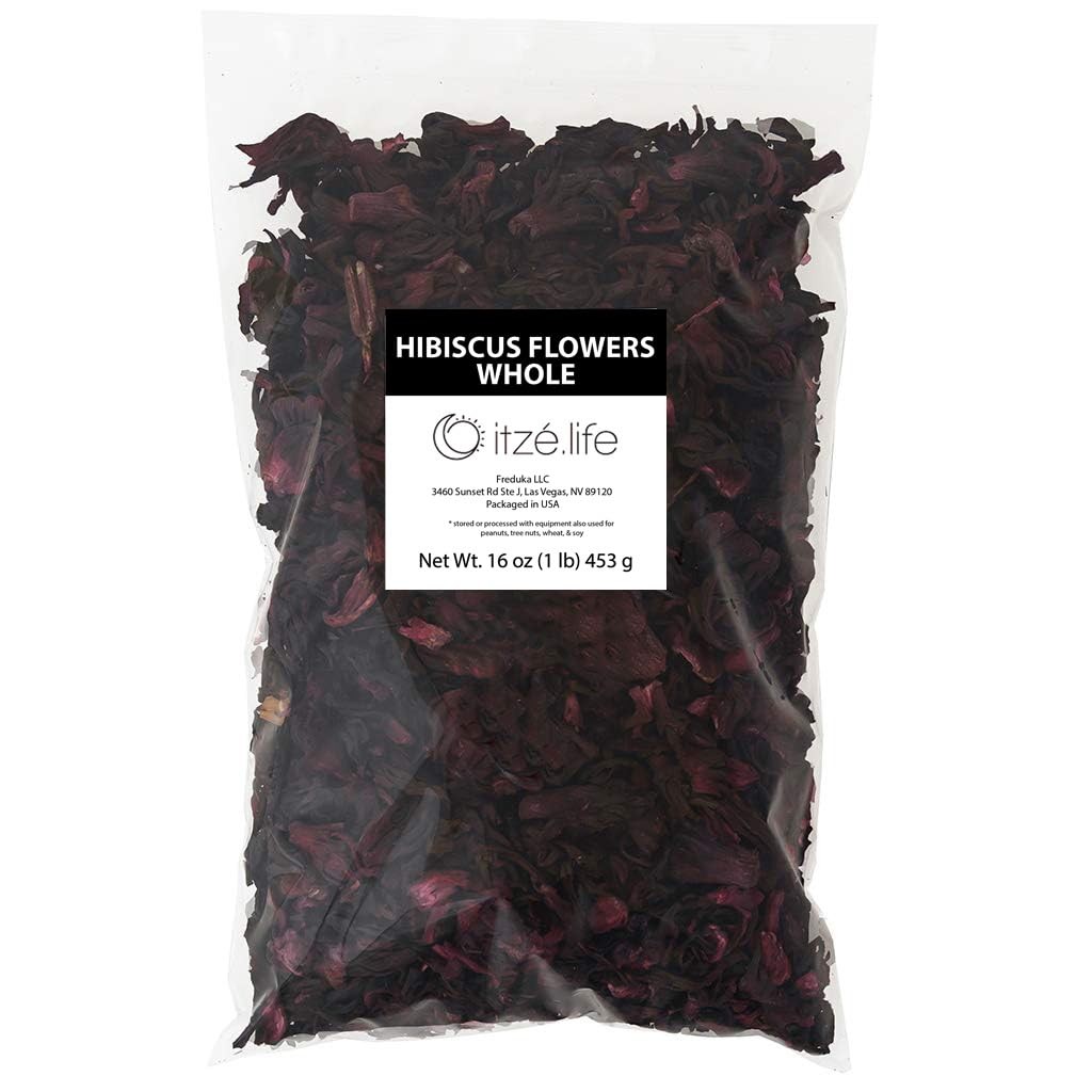 1lb Hibiscus Flowers Whole perfect for Tea, Flor de Jamaica by
