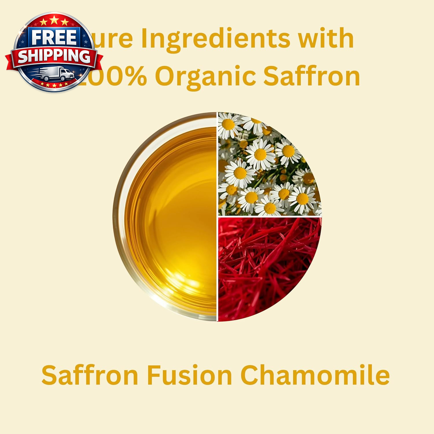 Taja Saffron Tea – Saffron Fusion Chamomile Tea, Mellow Blend for Emotional Well