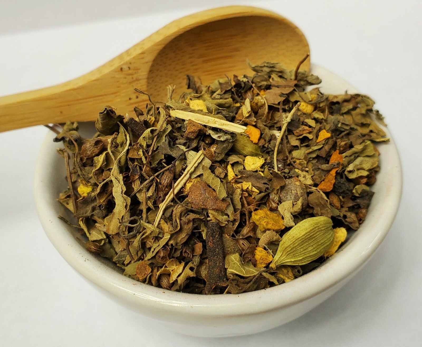 Tulsi Turmeric Ginger Loose Leaf Holy Basil Tea Cinnamon Cardamom Cloves