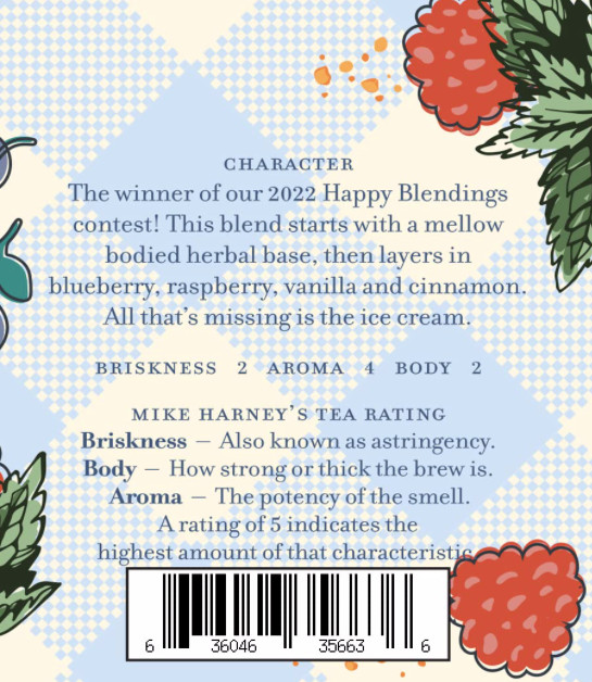 Harney and Sons Berry Cobbler Tea, Tin of 20 Sachets