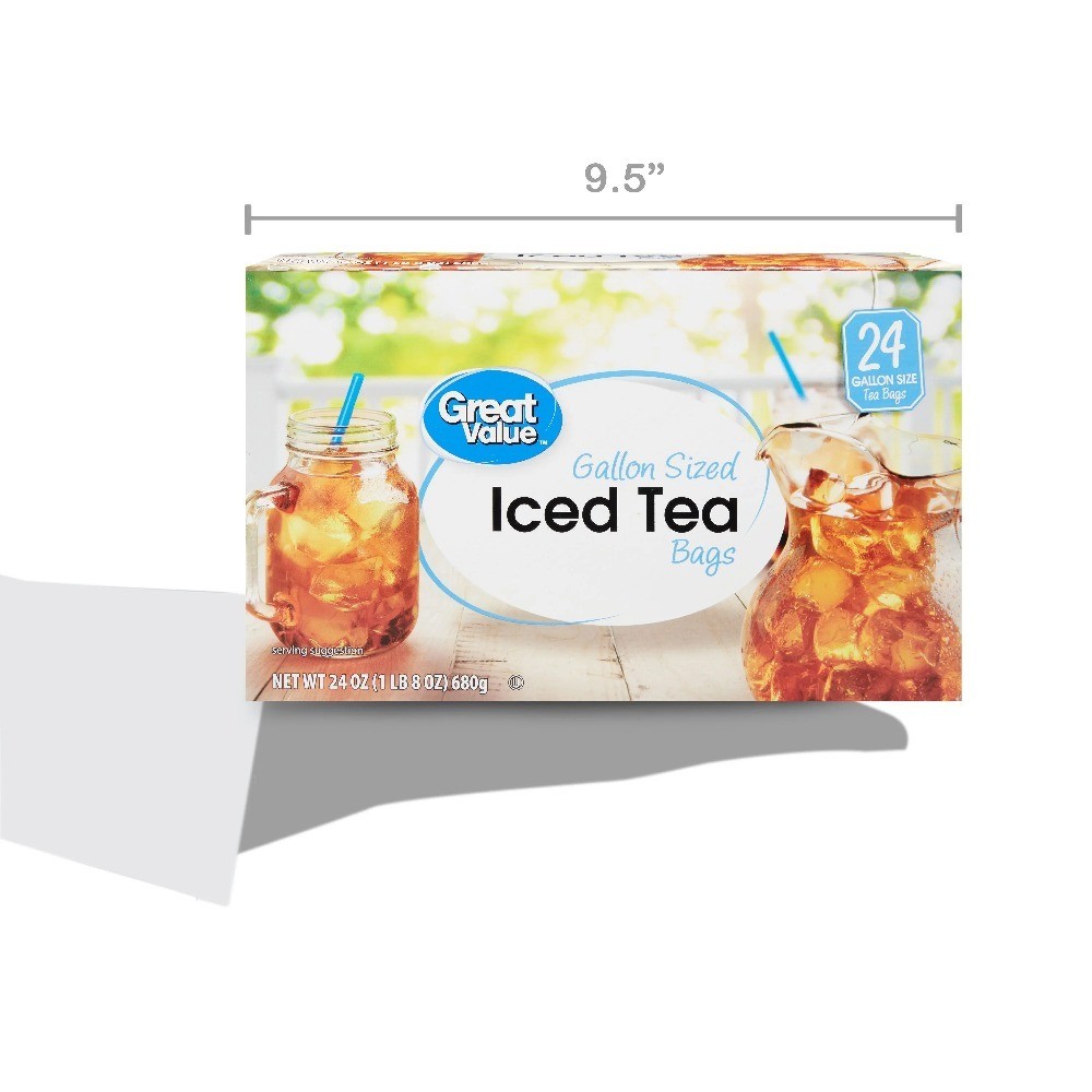 Gallon Size Iced Black Tea Bags Bulk 24 Count Bag Pack Family Brewing